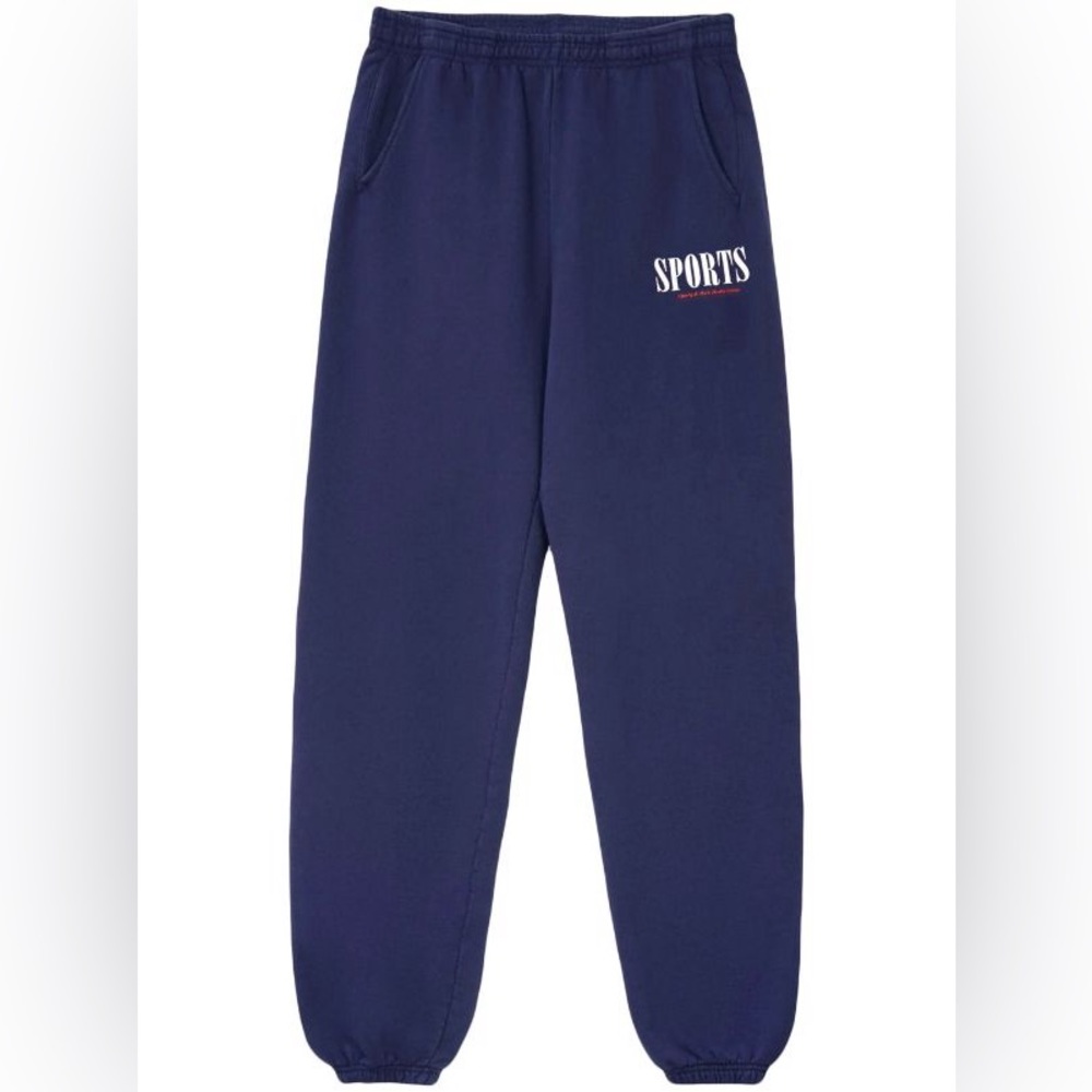 SPORTY & RICH | Navy Sports Sweatpants | S